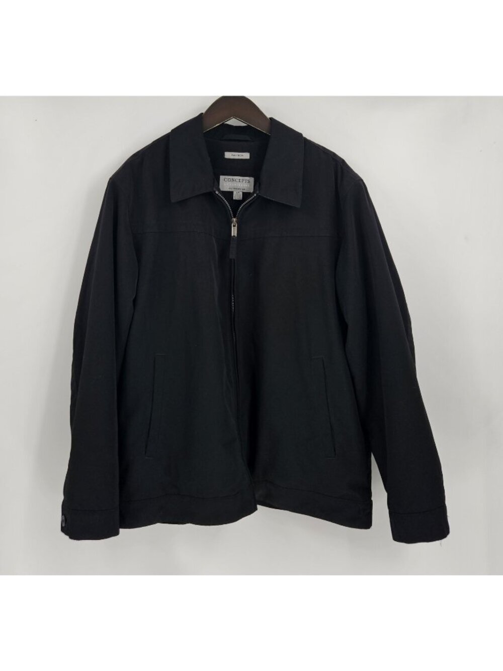 men's outerwear jackets coats Black Poly Tech Concept By Claiborne Size L